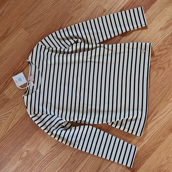 Armor Lux Tops - ARMOR LUX Heritage Tee Cream with Navy Stripe Medium NWT